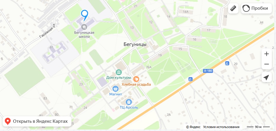 Карта в Яндекс-картах.